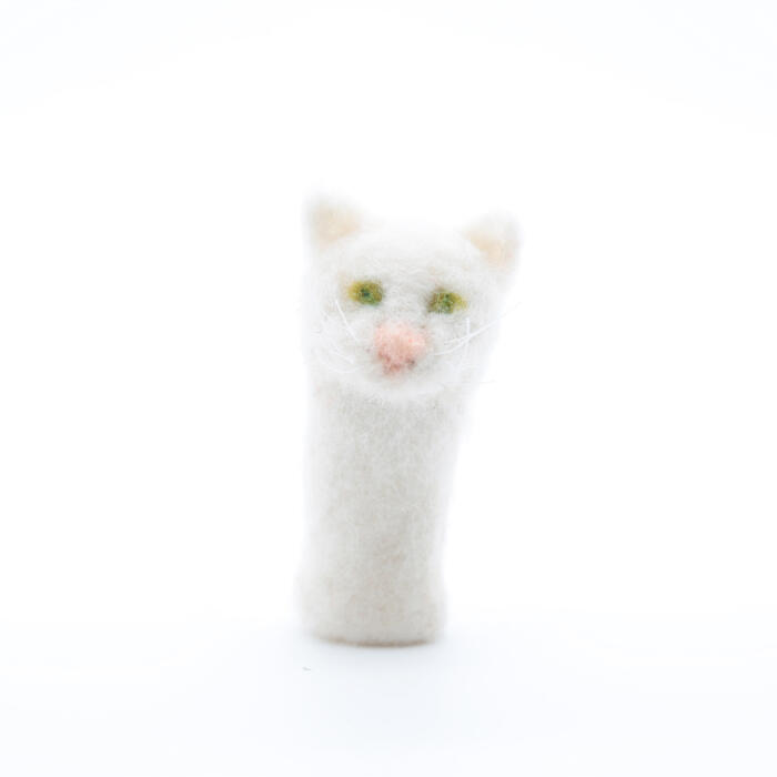 Fingerpuppe-Katze-weiß-01