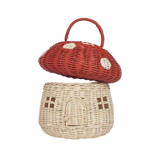 OlliElla-Rattankorb-Mushroom-Basket-Red-01