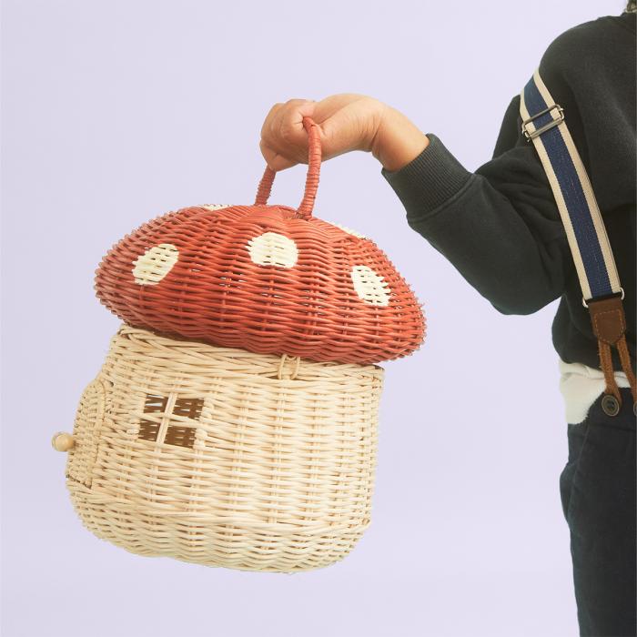 OlliElla-Rattankorb-Mushroom-Basket-Red-03