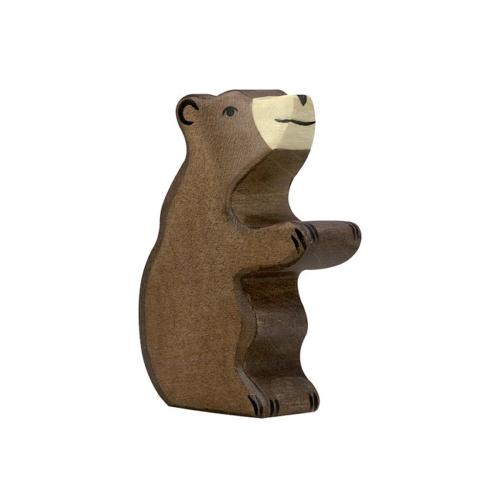 Holztiger-Braunbär-klein-sitzend