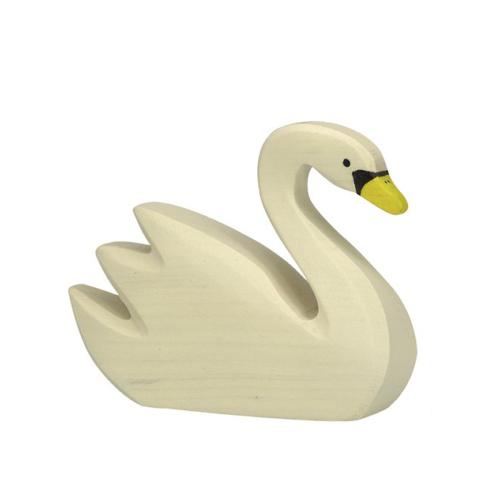 Holztiger-Schwan-schwimmend
