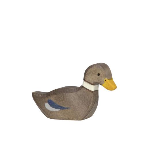 Holztiger-Ente-schwimmend