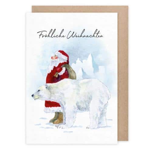 Grätz-Klappkarte-Klappkarte-Eisbär mit Weihnachtsmann-Fröhliche-Weihnachten-KLK-15559.jpg
